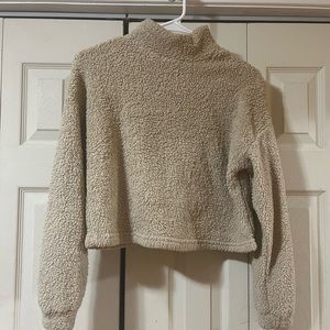 Sherpa turtleneck sweater